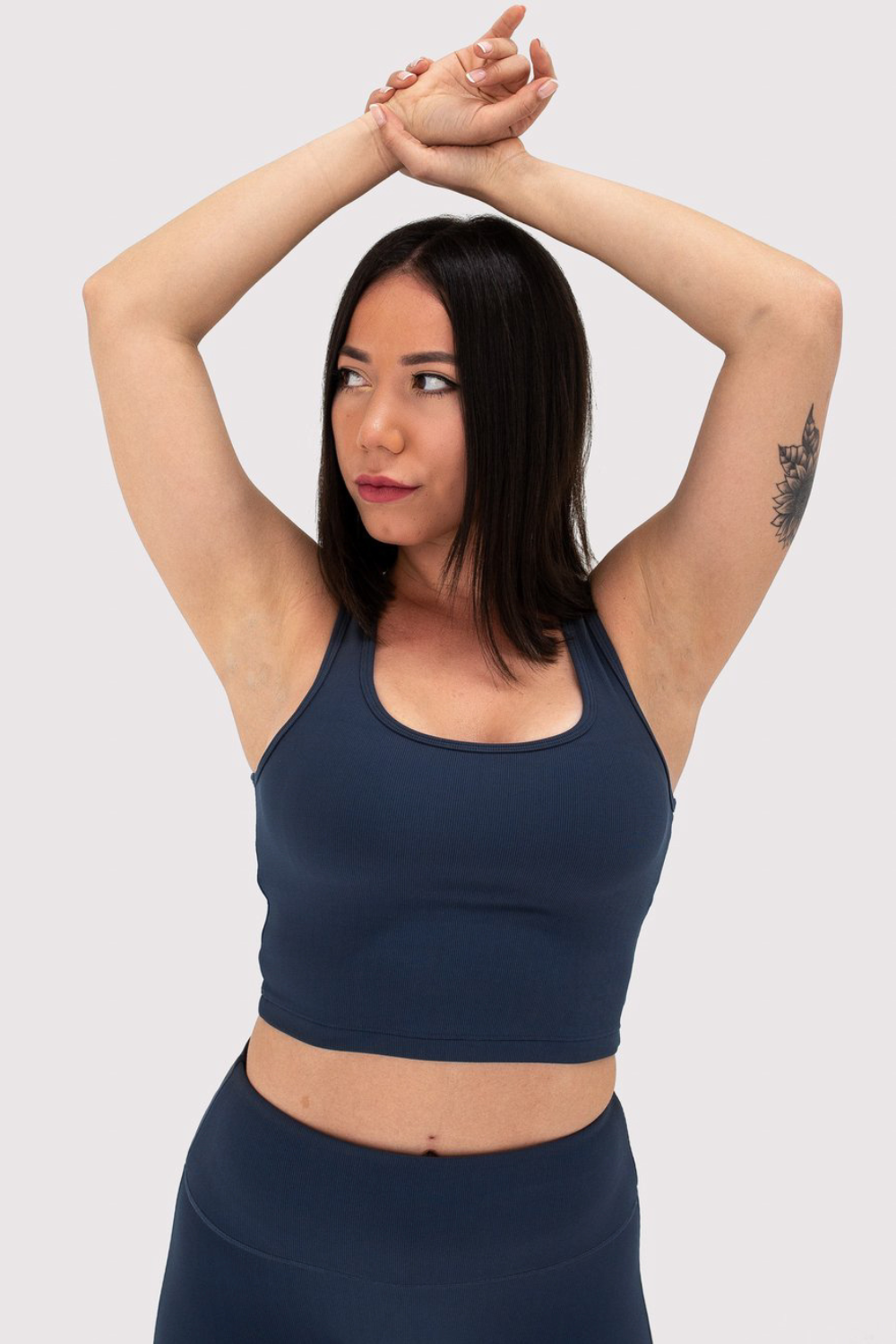 Cropped ribbed bra top sales